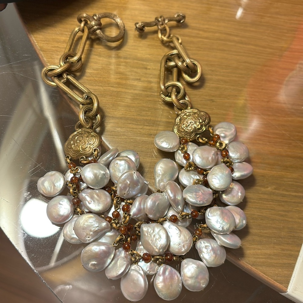 STEPHEN DEWECK BRASS NECKLACE